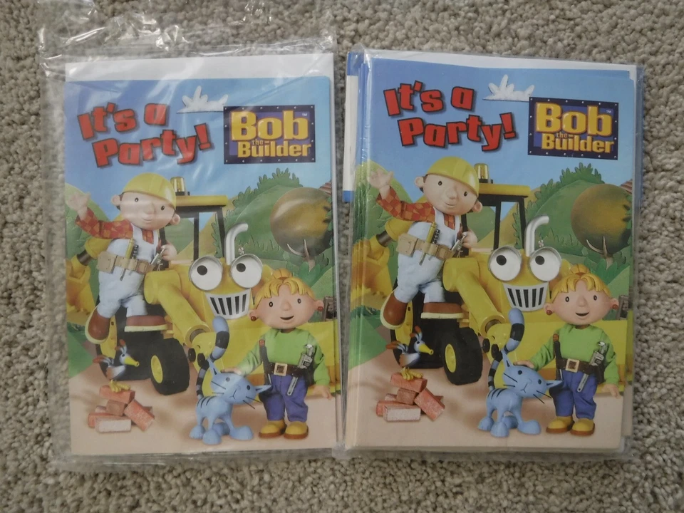 NEW Bob the Builder Birthday Items, 11 Invitations, 16 Napkins, 8 Treat Bags - Image 4 of 4