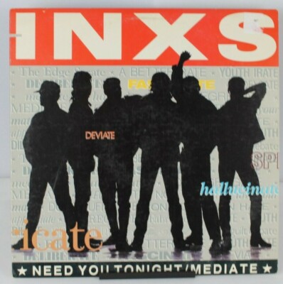 INXS ''NEED YOU TONIGHT / MEDIATE'' 12'' VINYL RECORD DJ POP ROCK