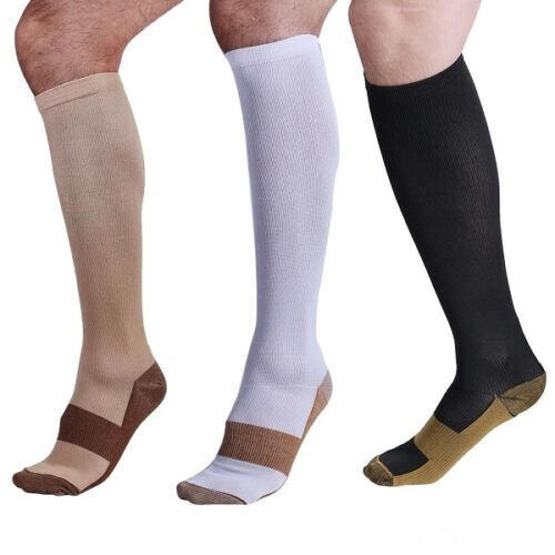 3Pair Relief Medical Compression Stockings Knee High 20-30mmHg for Men and Women - Picture 1 of 15