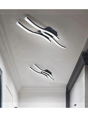 Modern LED Ceiling Light Wave Lamp Room Corridor Aisle Home Decoration Lustre - Bild 23 von 26