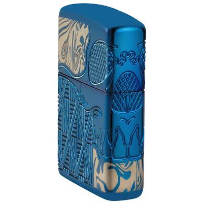 Zippo Windproof Lighter Armor Diamond Cut Skull Design High Polish