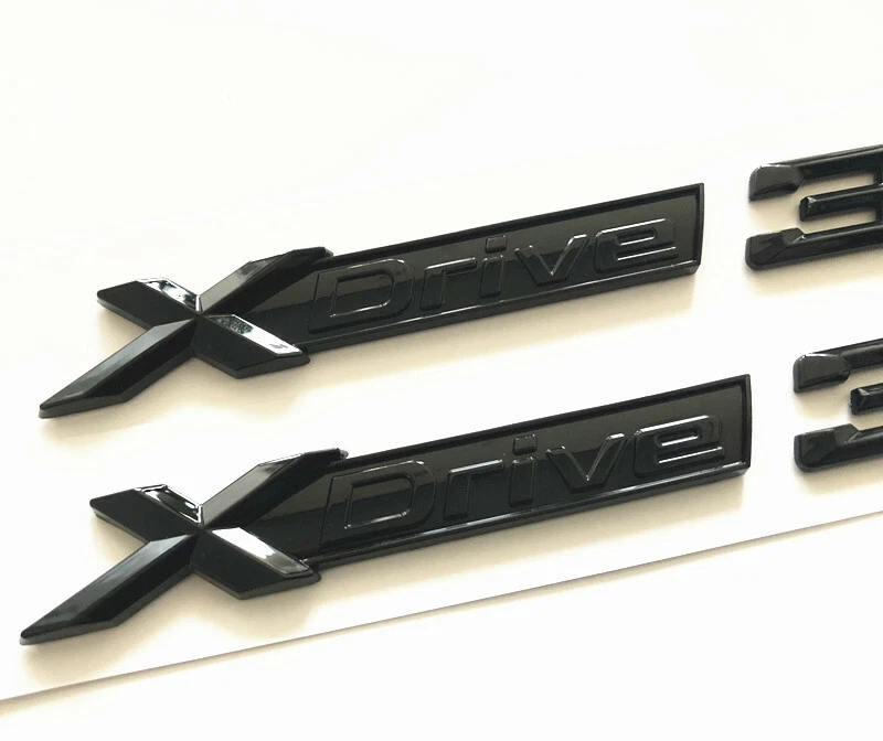 2 PIEZAS XDrive 35i emblema guardabarros lateral insignia cuerpo 3D SPORT negro para X3 X5 X6 Foto 2 de 3