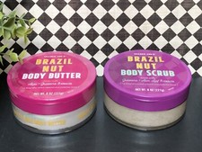 Trader Joe s Brazil Nut BODY BUTTER and SCRUB 8oz each Limited Edition NEW