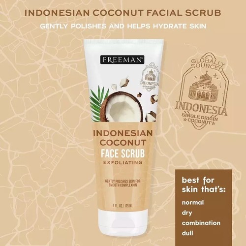 Freeman Indonesian Coconut Face Scrub 175ml Free Shipping World Wide - Picture 3 of 3
