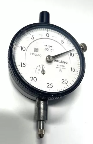 Mitutoyo 2922SB Series 2 Dial Indicator, 0-.125" Range, .0005" Graduation