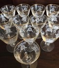 Antique Etched ROSES MID-CENTURY Gold Rim Glasses. Pristine Condition Set Of 4 — photo 2