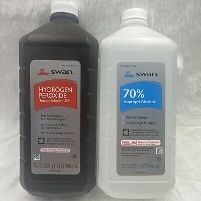 Pack Of Hydrogen Peroxide 3% 70% Isopropyl Alcohol by