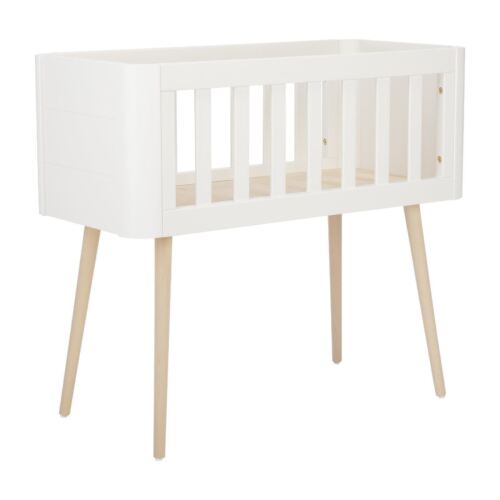 Troll Retro Crib - Scandinavian Space Saver Wooden Crib in White / Natural - Picture 5 of 7