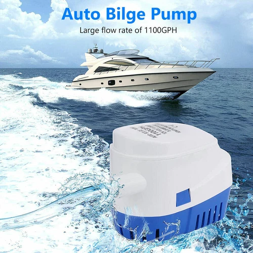 12V 1100GPH Automatic Submersible Boat Bilge Water Pump With Auto Float Switch - Bild 4 von 11