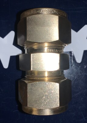 IHARA 3/4  Brass Tubing Straight Union B-1210-6