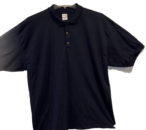 Gilden Ultra Blend Polo Shirt Shorts Sleeve Navy Blue Sz 2XL NEW. - Picture 3 of 8