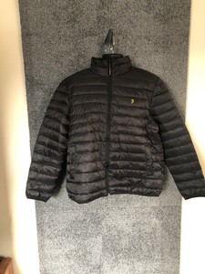 farah puffer jacket black