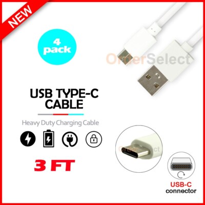 4-Pack USB Type-C Charger Cable Cord for Google Pixel 6/ Pixel 6a / Pixel 6 Pro