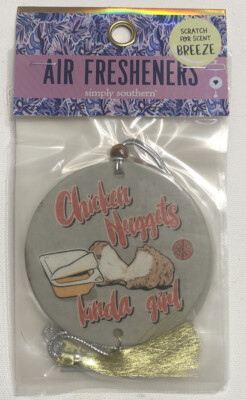 New Simply Southern Car Air Fresheners (Chicken Nuggets Girl) *NIP* Breeze Scent