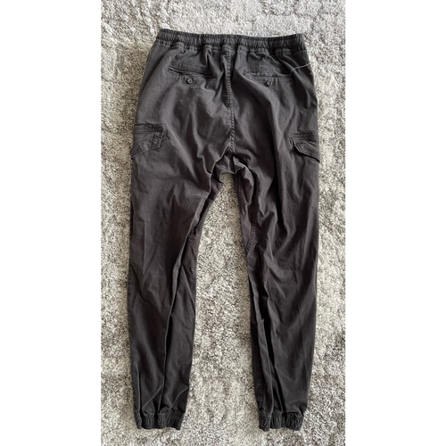 Wt02 Mens Jogger Cargo Pants Gray Flap 