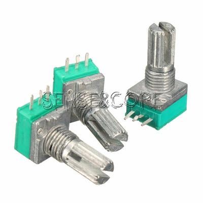 5PCS 6mm 3 pin Knurled Shaft Single Linear B Type 10K ohm Rotary Potentiometer