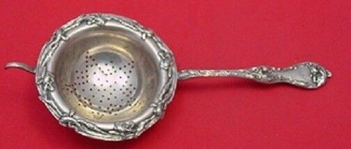 Les Cinq Fleurs By Reed and Barton Sterling Tea Strainer w/ Poppy Bowl 6 1/2"