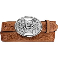 Justin Men's Tan Western Trophy Belt 242CG
