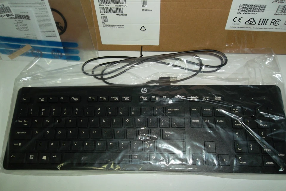 HP SK-2120 Multimedia USB Keyboard 5V 803181-001 + Mouse 672654-001 SM-2027 NEW - Image 4 of 4