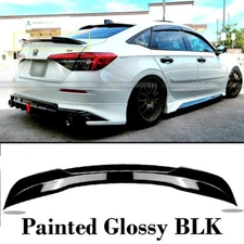 For Honda Civic 22-24 Sedan SI RS Style Glossy Black Trunk Wing Spoiler Body Kit