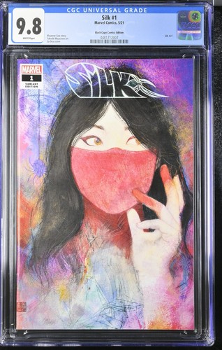 Silk #1 - CGC 9.8 Black cape Comics Virgin Variant - 2021 Marvel - Zu Orzu Cover
