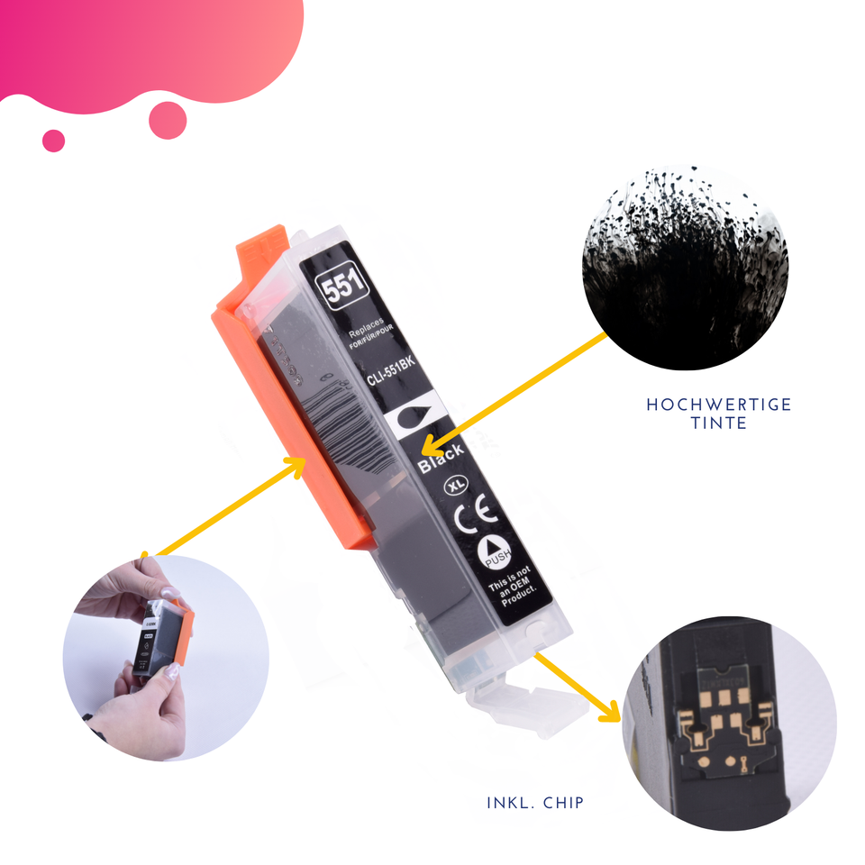 Cartucce Per Canon PIXMA Cartucce Inchiostro Con Chip - Foto 11