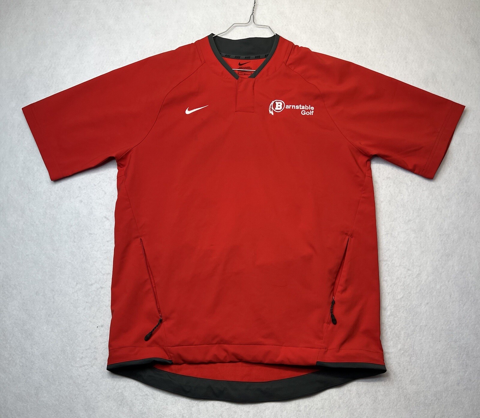 Rain/windbreaker Short Sleeves Men's Red Pullover Size M Rn 56323
