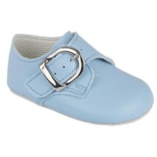 Baby 12-18 Month Size 3 Sky Blue Pram Shoe