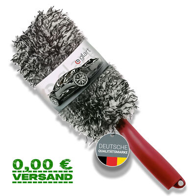 Glart 44FB2 Premium Mikrofaser Auto Felgenbürste mit abnehmbarem Bezug