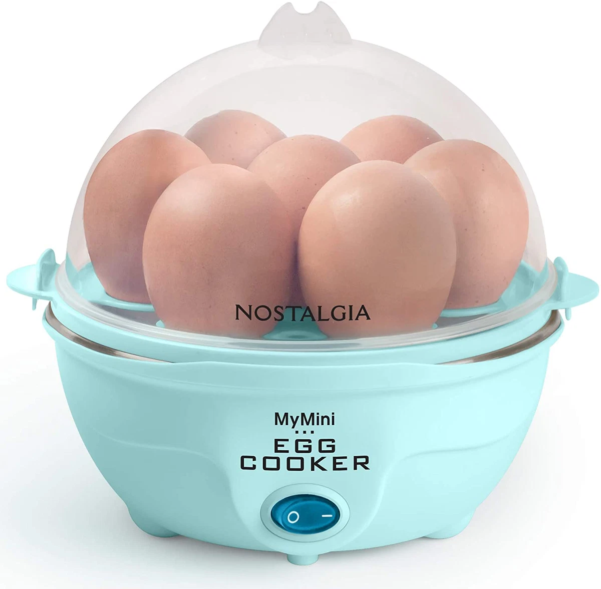 Retro Electric Large Hard-Boiled Egg Cooker, 7 Capacity, Poached