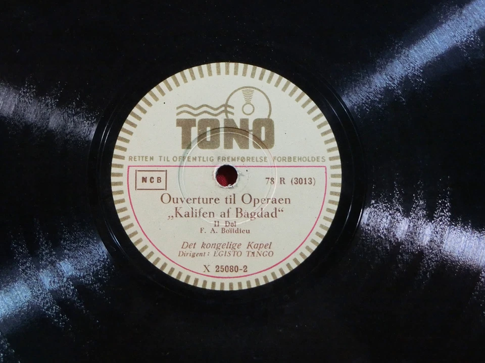 78RPM OUVERTURE TIL OPERAEN "KALIFEN AF BAGDAD DET KONGELIGE KAPEL EGISTO TANGO - Bild 3 von 3