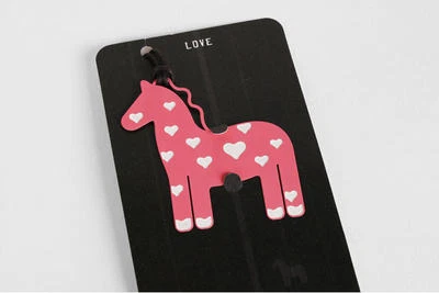 LING Lovely Pink Pony Cute Baby Horse with Heart Metal Bookmark Perfect Gift