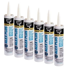DAP ALEX PLUS 10.1 Oz White Siliconized Acrylic Latex Caulk All Purpose Sealant