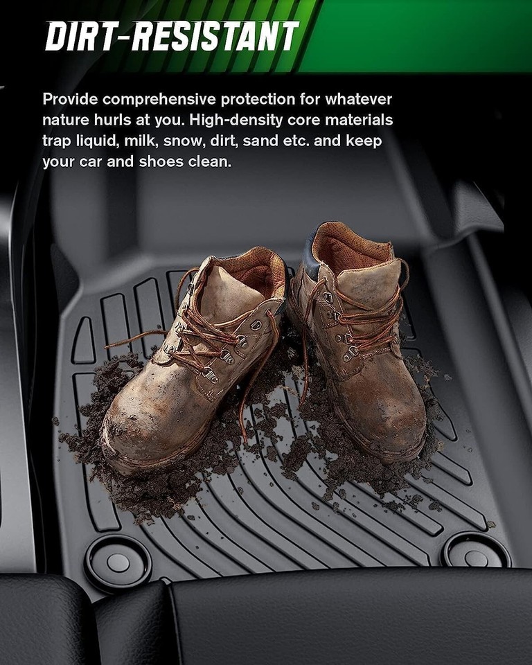 For 1217 Chevy Equinox AllWeather TPE Rubber Floor Liners Black Car