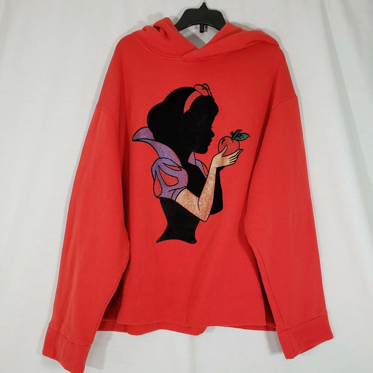 Zara Disney Snow White Womens Medium Princess Red Hoodie Wide Sweatshirt