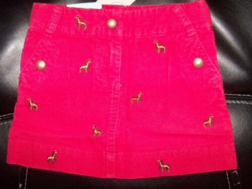 Red Orange Flower Pattern Crewcuts Size 12 Skirt With Pocket