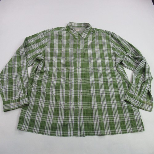 LL Bean Hemd Herren XL Langarm leicht Knopfleiste kariert Taschen
