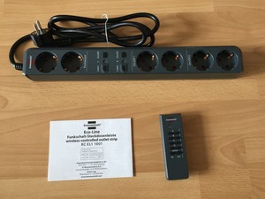 Funksteckdosen leiste