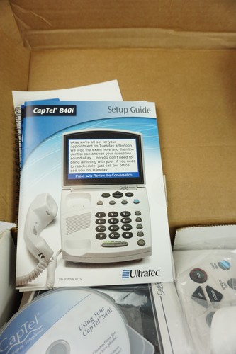 CapTel 840i Analogowy telefon z napisem Ubytek słuchu + CD Instrukcja + NOWY - Zdjęcie 3 z 7