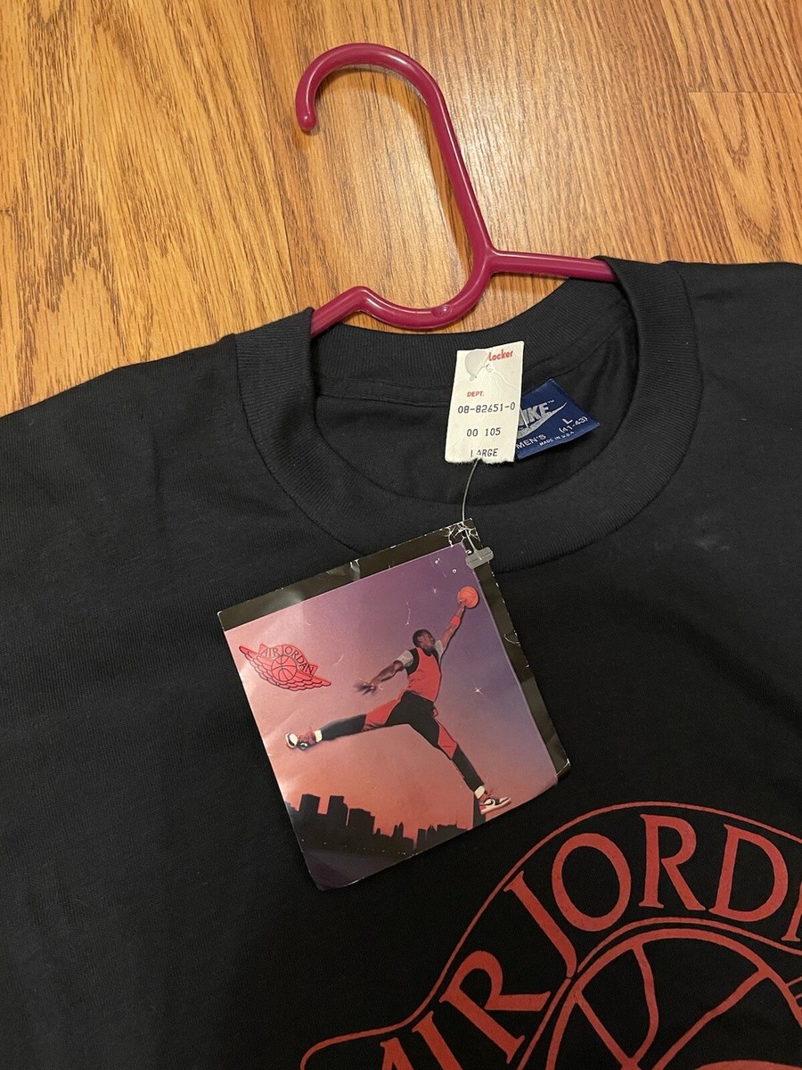 Air Jordan 1 1985 Wings logo T Shirt. ORIGINAL TAGS. OG. Vintage