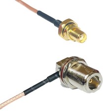 RG316 SMA Female O-Ring to N Female Bulkhead Angle RF Cable Rapid-SHIP LOT