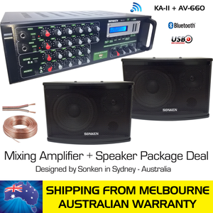 karaoke amplifier and speakers