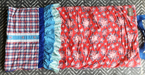 Matilda Jane Sleeping Bag Bed Of Roses Cottagecore Floral Ruffle Plaid Roll Up