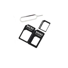 4 in 1 SIM Card Adapter Kit Nano Micro Standard Converter  Eject Pin Tool NEW