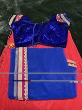 Blue/Fuchsia Lehenga Choli Lengha Size Small