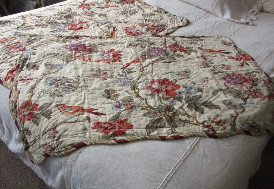 Juego de colcha edredón y 2 fundas tamaño king Waverly Charleston Chirp papaya Foto 3 de 4