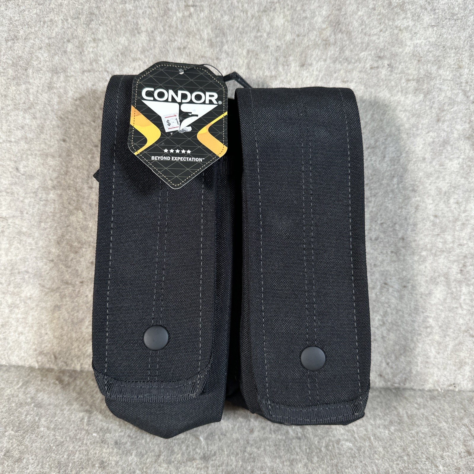 Condor Double Magazine Pouch MA6-002 Black New with Tags-image