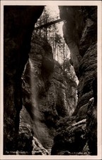 RPPC Partnachklamm Gorge Hoherstieg Germany vintage postcard e859