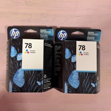 Lot of 2 HP 78 Tri-Color Ink Cartridges C6578DN CMY Genuine Sealed Expired