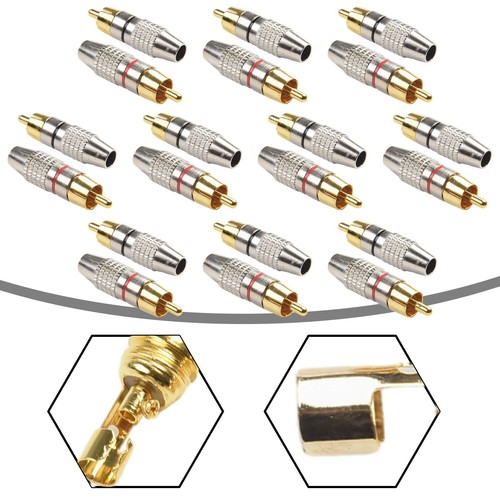 20pcs Adapter Connectors Gold Plated Soldering for Audio Speakers/Amplifiers - Afbeelding 6 van 30